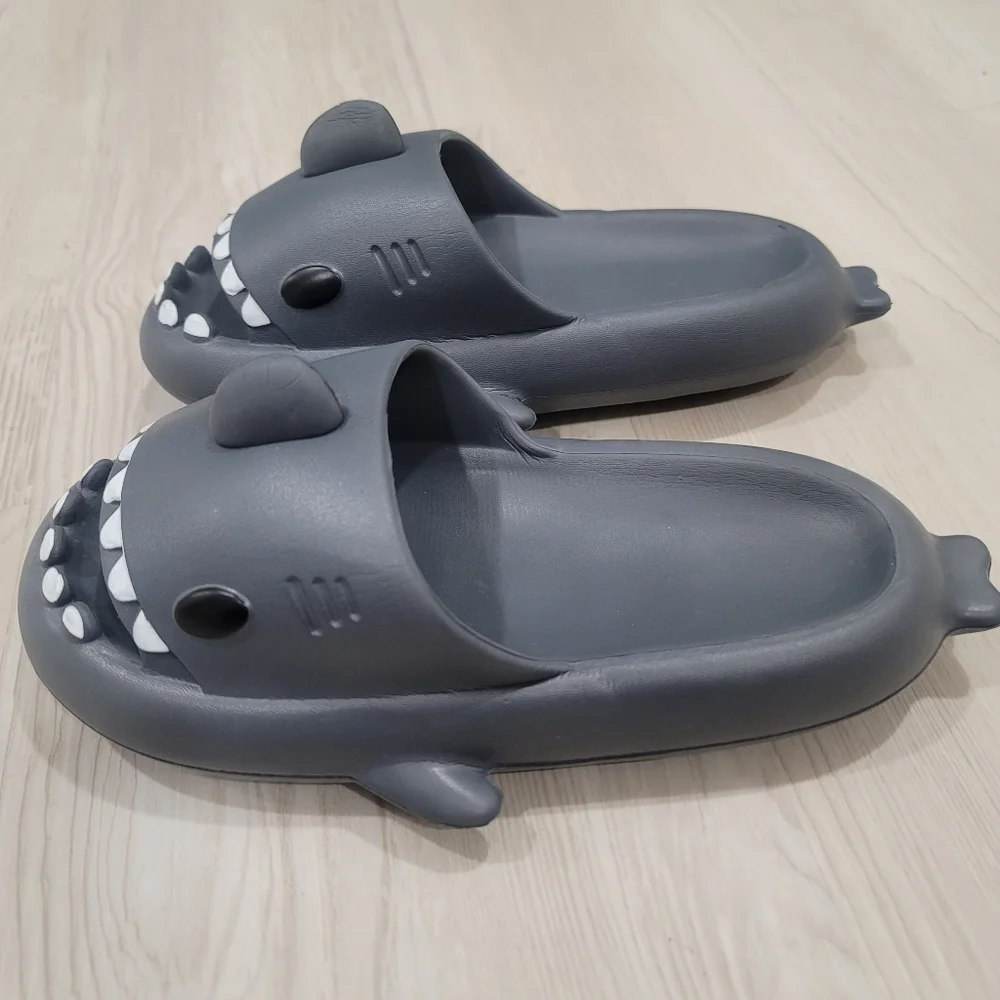 Cloud Shark Slides Sandals Dark Gray Mens ,Women's Non-slip Unisex 38-39
